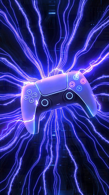 ps5, art, blue HD phone wallpaper
