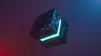 3D, Backlight, Illumination, Cube, Levitation, Chips, Details HD wallpaper