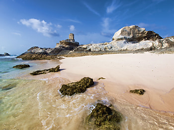 Nature, Sky, Beach, Sand, Rocks, Shore, Bank, Reefs, Sunny HD wallpaper
