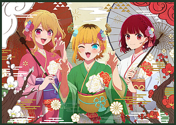 Oshi no Ko Trio: Ruby, Mem-Cho & Kana in Stunning Anime, Anime, Oshi no Ko, Ruby Hoshino, Mem-Cho (Oshi no Ko), Kana Arima HD wallpaper