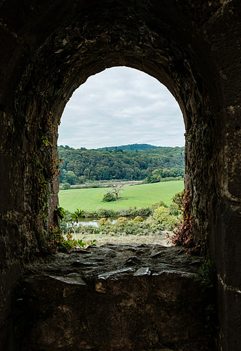 Landscape, Nature, Wall, Stone, Window, View HD phone wallpaper