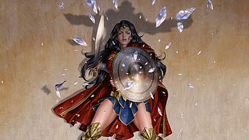 Wonder Woman Spinning, wonder-woman, superheroes, artist, artwork, digital-art, artstation HD wallpaper