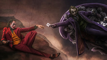 Joker And Heath Ledger , joker-movie, joker, superheroes, supervillain, artwork HD wallpaper
