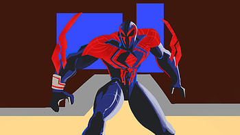 Spiderman 2099 Inferno Knight, spiderman, spiderman-2099, superheroes, artwork, digital-art, art, artstation HD wallpaper