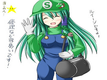 female luigi, mario, nintendo, girl, star, anime girl, video games, women, luigi, female HD wallpaper