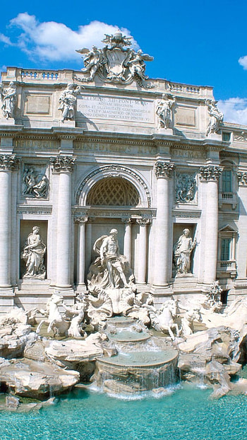 Trevi Fountain beauty, Rome's enchantment, Captivating , Italian allure HD phone wallpaper