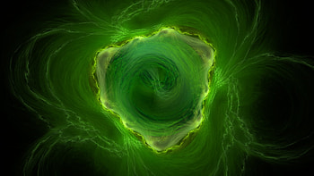 green portal, portal, Apophysis (software), green HD wallpaper