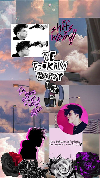 Yungblud, cloud, magenta HD phone wallpaper