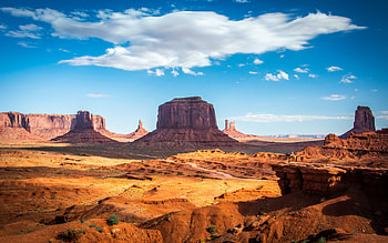 Monument Valley, rocks, evening, sunset, red rocks, canyon, Arizona, USA HD wallpaper