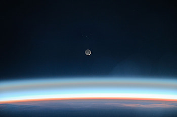 Moon In The Waxing Crescent, moon, nature, space, sky HD wallpaper