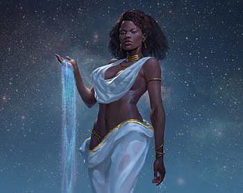 Odyssey Nymph Aurae, blue, fantasy, luminos, girl, polar engine HD wallpaper