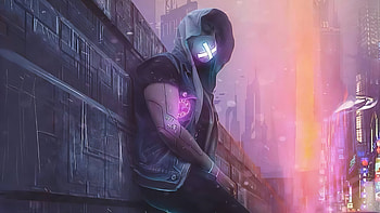 Cyberpunk Mask Boy , cyberpunk, mask, artist, artwork, digital-art HD wallpaper