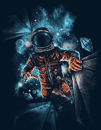 Astronaut Space Screensaver Anime, Cartoon Astronaut Space HD phone wallpaper