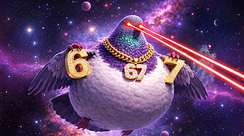 Laser-Pigeon 67: Italian Brainrot Quad, Funny, Laser Beam HD wallpaper