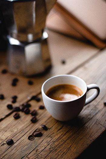 Food, Coffee, Wood, Wooden, Cup, Surface, Coffee Beans HD phone wallpaper
