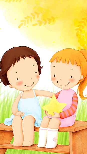 Friendship Whatsapp, Cute Girls, Sitting On Bench HD phone wallpaper
