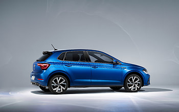 2022, Volkswagen Polo R-Line, , rear view, exterior, blue hatchback, blue new Polo, German cars, Volkswagen HD wallpaper