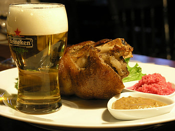 *** Knuckle and beer ***, pork, beer, food, drink, knuckle HD wallpaper