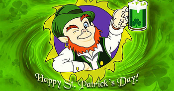 Happy St. Patrick's Day!, shamrocks, leprechaun, Happy St Patricks Day, Saint Patricks Day, beer, Patricks Day, St Patricks Day, clovers, hat HD wallpaper