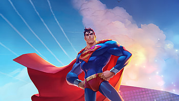 Dc Superman World Collide, superman, superheroes, artwork, art, digital-art HD wallpaper