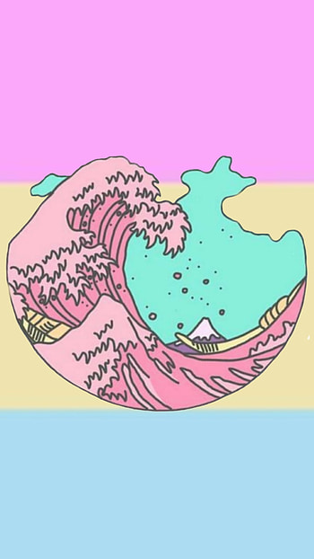Pansexual wave, aesthetic, pastel, lgbt HD phone wallpaper