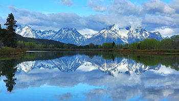 Grand Teton after the rain, water, usa, reflections, lake, wyoming HD wallpaper