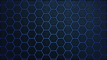 Blue Hexagon Shapes Art Pattern Abstract HD wallpaper