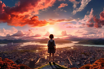School Girl Exploring Space, artist, artwork, digital-art HD wallpaper