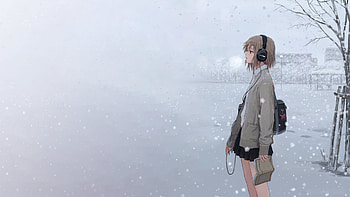 Winter, Anime, snow, winter, winter anime HD wallpaper