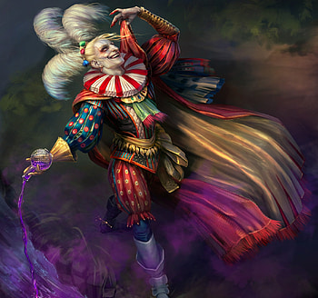 Kefka, halloween, art, clown, man, fantast, diane ozdamar HD wallpaper