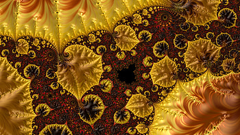 Trippy Psychedelic Fractal, trippy, psychedelic, trance, yellow, orange (Color), Abstract, fractal HD wallpaper