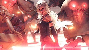 White hair, A2, Nier: Automata, warrior, video game HD wallpaper