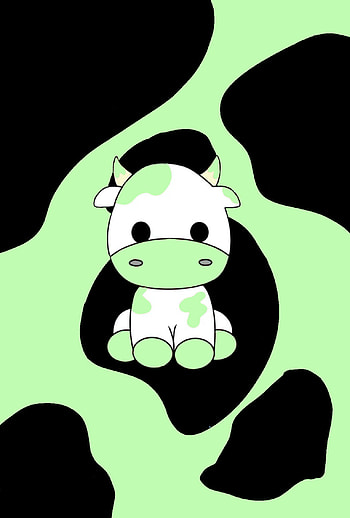 Green Cow Print, cute HD phone wallpaper