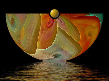 Balance, digital, abstract, reflection, art, fractal HD wallpaper