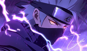 Kakashi Hatake — Violet Lightning, Purple Anime, Naruto, Kakashi Hatake, Headband HD wallpaper
