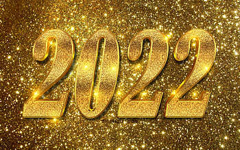 2022 golden glitter digits, 3D art, Happy New Year 2022, golden glitter backgrounds, 2022 concepts, 2022 new year, 2022 golden 3D digits, 2022 on red background, 2022 year digits HD wallpaper