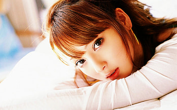 sensual, face, girl, asian, brunette HD wallpaper
