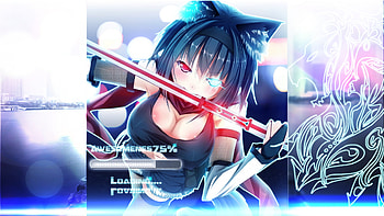 Anime Girl Neko Neon Tiger HD wallpaper