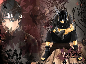 Sai, cute, black, anime, boy HD wallpaper