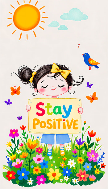 Stay Positive: A Bright , girl, flower, sunshine HD phone wallpaper