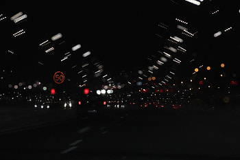 Night, Lights, Dark, Glare, Road, Movement, Traffic, Blur, Smooth HD wallpaper