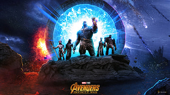 Thanos and the black order, movie, poster HD wallpaper