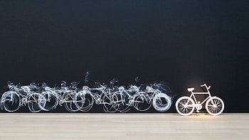 Bikes Trail Backlight Black Background Others HD wallpaper
