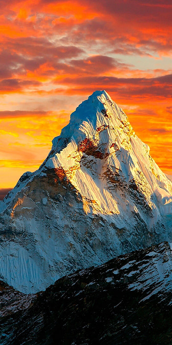 Himalayas mountains, One Plus 5T, Honor 7X, LG Q6 HD phone wallpaper