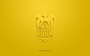 Wellington Phoenix II, creative 3D logo, yellow background, National Rugby League, 3d emblem, NRL, Australian rugby league, Wellington, New Zealand, 3d art, rugby, Wellington Phoenix II 3d logo HD wallpaper
