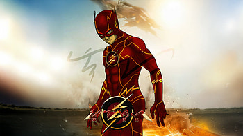The Flash Red Thunder, flash, superheroes, artwork, digital-art, art, artstation HD wallpaper