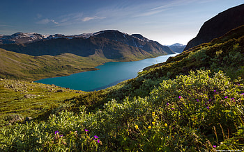Gjende, Norwegian Fjords HD wallpaper