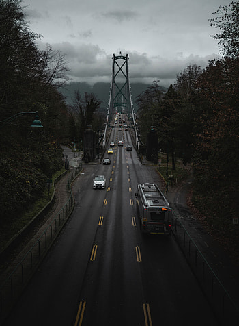 Transport, Cities, Canada, Road, Movement, Traffic, Bridge, Vancouver HD phone wallpaper