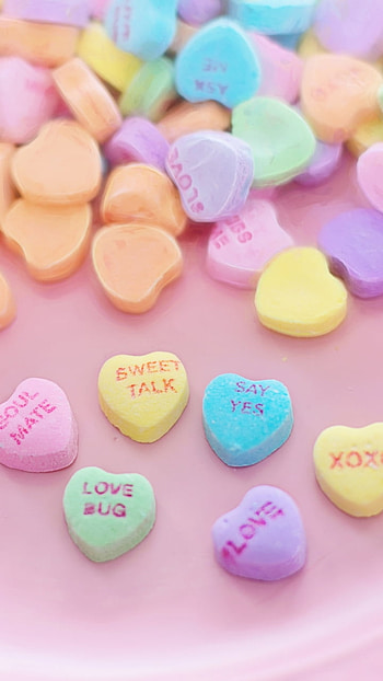 Valentine's Day, love, colorful, colors, food, candy HD phone wallpaper