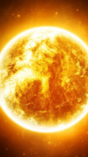 Intense solar radiance, Dazzling visuals, Fiery wonder, Captivating ry HD phone wallpaper